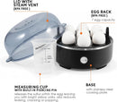Elite Gourmet EGC115B Easy Egg Cooker, 7-Egg, BPA-Free, Classic Black