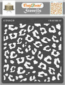 CrafTreat Reusable Cheetah Print Stencil – 6x6 Inch Cheetah Skin Pattern for Cake Decorating, Furniture Painting, DIY Crafts, and Home Décor Projects — 1