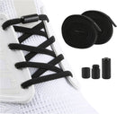 ZHENTOR Elastic Shoe Laces, Elastic No Tie Shoelaces for Sneakers, One Size Fits All Adults and Kids Shoes | Black 02L | 3 Pairs — 1