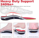STSVZORR 220 lbs+ High Arch Support Insert Metatarsal Pad Pain Relief Men Women Plantar Fasciitis Insole Orthotic Flat Feet Heel Spur Comfort Standing All Day, Work Boots Shoe Insole 2
