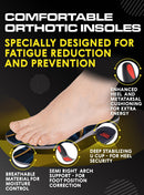 CRUVHEAL Work Orthotic Plantar Fasciitis Boot Insoles Men Women Blue, XL