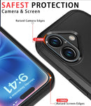 Diverbox for iPhone 16 Case [Shockproof] [Dropproof] [Tempered Glass Screen Protector + Camera Protectors] Heavy Duty Protection Phone Case Cover for Apple iPhone 16 (Black) — 4