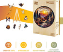 Wooden Puzzles for Adults, Unique Sunset Forest Puzzle 11.4x11.4in 200pcs — 5