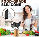5Pcs Silicone Cooking Utensils Set, Heat Resistant Kitchen Tools Include Solid&Slotted Spatula, Cooking Spoon and… — 6
