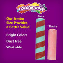 Colorations Sidewalk Chalk – 50pc 4” x 1” Washable, Bright Colored Chalk Set – Fun Kid Art Colors & Patterns – Draw on Classroom Chalkboard or Outdoor Playground – Jumbo Bulk | 50 Pieces — 5