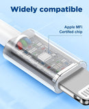 15 FT iPhone Charger Cord Extra Long, [Apple MFi Certified] Lightning Cable 5M, 2.4A Long iPhone Charger Cable Fast Charging Cable 15 Foot for iPhone 14/14pro/13/12/11/11Pro/X/XR/XS Max/8-White 3