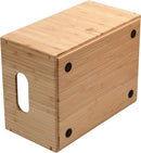 MobileVision Bamboo Storage Box with Open Front Stackable Bin Organizer to use in closets, bedrooms, kitchens, home & office, 14 x 11 x 6.5 inches — 3