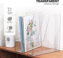 Vertical Magazine File Holder, Clear File Organizer Desk Organizer and Storage Bins Holding for Magazines, Binders, Notebooks, Envelopes, Plastic Office Organization and Storage for Desk, 4 Pack — 6