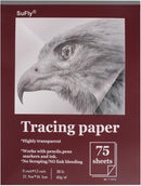 SuFly Tracing Paper for Drawing, 9'' X 12'' Tracing Paper Pad, 75 Sheets | Clear | 9 in. x 12 in. (1 Pack) — 1