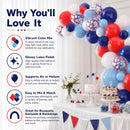 Red and Blue Balloons 50 Pcs 12 Inch Navy Red Pearl Light Latex Balloon | Red Blue — 2