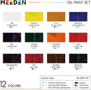 MEEDEN Oil Paint Set: Non-Toxic 12 x 22ml (0.74 oz) Color Oil Paints | 12 Colors — 2