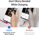 Teeind USB C Angle Cord: [90 Degree/6ft/4Pack] Nylon USB C Cable Compatible with Samsung Galaxy S10/S10e/9/Note 10, Charger Cable-[Blue/Black/Magenta/Purple] 6