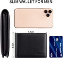 Sigtrenx Leather Wallets for Men, Genuine Leather Mens Wallets Bifold Rfid Blocking with 2 ID Windows — 6