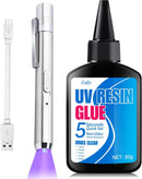 UV Resin Kit with Light - 60g UV Resin with Rechargeable 395nm UV Flashlight, 5-second Fast Curing, Quick… — 1