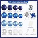 Blue Silver Balloon Garland Arch Kit for Birthday Decorations | Metallic Blue Silver — 4