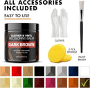 FORTIVO Leather Recoloring Balm, Leather Color Restorer, Scratch Remover, Couch Paint and Repair, Leather Balm for Couches - Dark Brown — 2