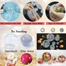 RESINWORLD Set of 4, 3", 2.5", 2", 1.7", 1.3", 0.9" Clear Silicone Sphere Molds, Large 3D Seamless Sphere Silicone… — 3