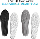 4D Cloud Steppers Insoles for Men Women, Memory Foam Work Boot Inserts — 2