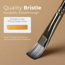 Nicpro 10 PCS Flat Paint Brush Set, Art Painting Brushes for Acrylic, Watercolor, Oil, Gouache, Craft, Detail, Face Body Painting, Base Coating, Artist Paintbrush Kit for Kid & Adult | 10PCS - Flat — 3