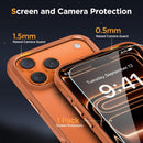 miracase Magnetic for iPhone 17 Pro Case 6.3" with Screen Protector, [Compatible with MagSafe] Military-Grade Protection, Anti-Fingerprint, Slim Thin Phone Case for 17 Pro Cover, Orange — 6