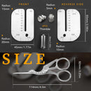 TLKKUE Leather Stitching Punch Aid Plate, Stainless Leather Punch Plate | 1 Size with scissor thimble — 3