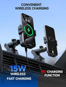 Wireless Car Charger 15W Auto Clamping Phone Holder Dash Windshield Vent photo 4