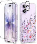 GVIEWIN for iPhone 17 Case Floral Clear Slim Women — 1