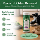 FOOT SENSE All Natural Foot & Shoe Powder, Foot Odor Eliminator for Long-Lasting Odor Control Lasts up to 6 Months, Deodorizes, Safe for Men, Women, Kids, Athletes, 100g — 4