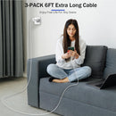 【Apple MFi Certified】Fast Charger iPhone,Fast i Phone Charging Cord 3Pack iPhone Charger Fast Charging Plug Block 6FT USB C to Lightning Cable for iPhone 14/14 Pro Max/Plus/13 Mini/12/11/XR/XS,AirPods 7