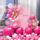 MEBAY Rose Red Pink Champagne Balloon Arch Garland Kit, 146 Pcs Hot Pink Confetti Rose Gold Tender Pink White Balloons for Graduation Birthday Party Baby Shower Wedding Decorations | 146-champagne-tender Pink-white-hot Pink-confetti — 6