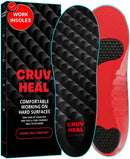 CRUVHEAL Work Boot Insoles Men – Low Arch Gel Cushion Comfort (Carbon, L) — 1