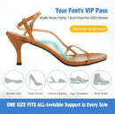 Arch Support Insert Women for High Arch & Flat Feet Non-Slip Gel Arch Pad - Clear — 6