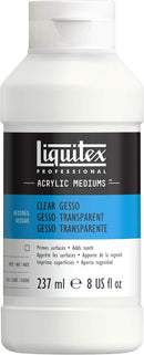 Liquitex Professional Gesso Surface Prep Medium, 237ml (8.0 oz), Clear | 8 Fl Oz (Pack of 1) | 8-oz — 1