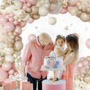 Dusty Pink Balloon Arch Kit for Birthday Decorations | Pink White Grey — 4