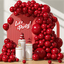 Awenztech 122pcs Dark Red Latex Balloons in 18 12 10 5 inches — 1