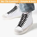 Stepace 2 Pairs Flat Elastic No Tie Shoe Laces for Kids and Adults Sneakers | Black — 1