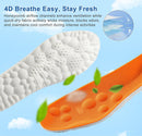 Steppers Insoles for Men Women, 4D Cloud Insoles, Comfortable Breathable Cushioning Boot Shoe Inserts with Arch Support, Foot Pain & Fatigue Relief (1Pair-Orange, Men 9-10/Women 11-12) — 3