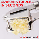Alpha Grillers Garlic Press Stainless Steel, Mincer, Crusher & Peeler — 6