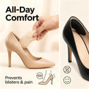 Heel Pads for Shoes Too Big (4-Pairs), Women Men Anti-Slip Heel Grips & Cushions, Adhesive Heel Inserts & Protectors for Boots Loafers Sneakers Flats | Fix Loose Shoes & Prevent Blisters — 4