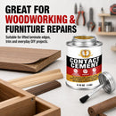 Contact Cement Adhesive, Neoprene Glue with Brush for Wood Leather, 4.16 Oz — 7
