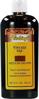 Fiebing's Vintage Gel - Medium Brown 8oz - Antique Gel for Leather — 1