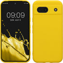kwmobile Case Compatible with Google Pixel 8a Case - Protective Slim TPU Phone Cover - Soft Matte Finish - Radiant Yellow — 1