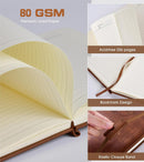 Biuwory Leather Journal Notebook,256 Thick Lined Pages,Hardcover 5.7"×8.3" | Brown | Lined-256 Pages (5.7"×8.3") — 4