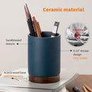 Ceramic Pen Holder for Desk, Pencil Cup, (Royal Blue, Set / 1) — 5