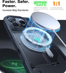 TORRAS Magnetic Shockproof for iPhone 16 Pro Max Case, [Fit for MagSafe] [Military-Grade Drop Tested] Translucent Slim Protective for iPhone 16 Pro Max Case Anti-Fingerprint Anti-Scratch, Black — 2