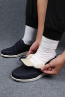 Men's Diabetic Shoes Large Size Plus Fertilizer Widening Shoes Adjustable Foot Swelling Shoes Non-Slip Double Insole Air Cushion Bottom Walking Shoes - Blue — 2