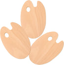 12 Pack Unfinished Wood Palette 12 x 9 inch Wooden Oval Painting Palette for Crafts — 7
