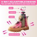 Shoe Stretcher Men Women, Professional Update 4-Way Adjustable Boot Widener | rose — 2