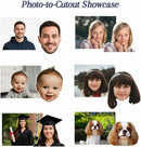 Big Head Cutout on a Stick – 6" to 48" Personalized Face Cutouts for Graduation Party, Birthday Custom Photo Booth Decoration Gifts, 1PC — 6