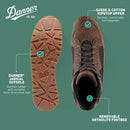 Danner Skyridge Hiking Boots for Men - Waterproof, with Durable Suede & Cotton Ripstop Upper, Breathable Lining, Comfort Footbed & Traction Outsole - Dark Earth — 4